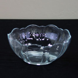 Clear Glass Fluted Bowl